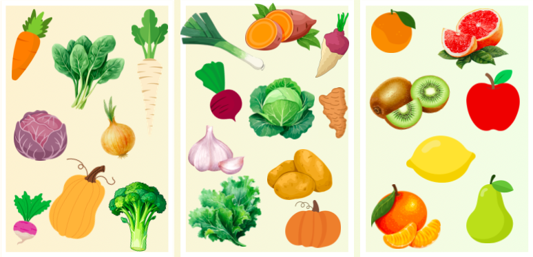 Les légumes et fruits d'hiver